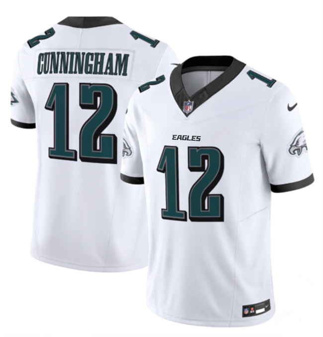 Men's Philadelphia Eagles #12 Randall Cunningham White 2024 New F.U.S.E. Vapor Untouchable Limited Stitched Football Jersey